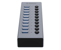 Orico 10x USB-A 3.0 z włącznikami - szary - 1343438 - zdjęcie 2